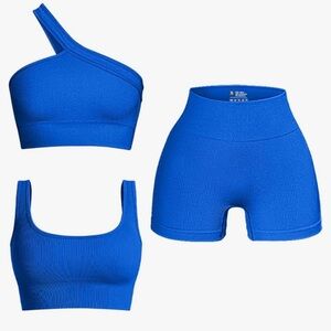 Vibrant Blue Women's Shorts Set